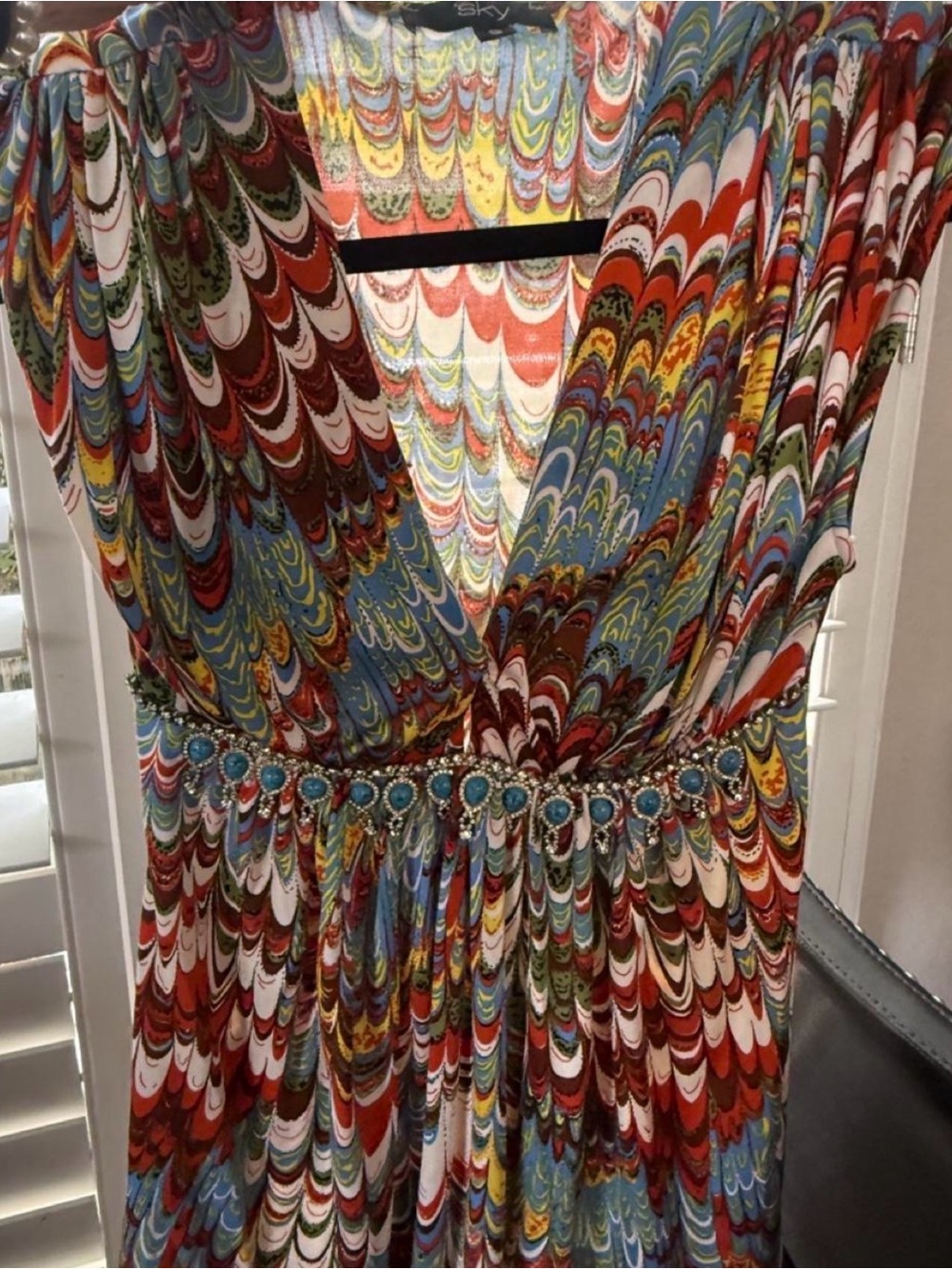 Sky Brand Multicolor Beaded-Waist Maxi top - Picture 5 of 9